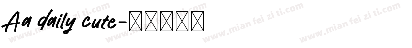 Aa daily cute字体转换